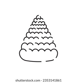Tree line icon. Naturally beautiful symbol. Tree vector outline isolated on white background. Forest, park and garden tree flat signs collection 