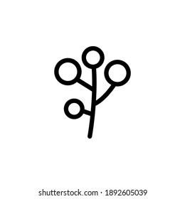 Tree line icon . Outline art illustration isolated on white background. Premium linear symbol icon.