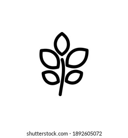 Tree line icon . Outline art illustration isolated on white background. Premium linear symbol icon.