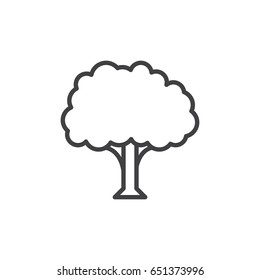 Tree line icon, outline vector sign, linear style pictogram isolated on white. Symbol, logo illustration. Editable stroke. Pixel perfect