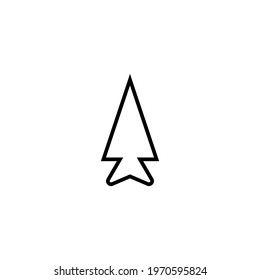 Tree line icon. Simple style nature conservation foundation poster background symbol. Logo design element. T-shirt printing. Vector for sticker.