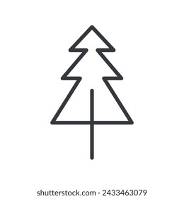 Tree line icon vector art isolated on white background