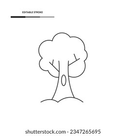 Tree Line Icon Vector Design.