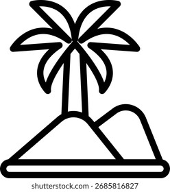 Diseño de Vector de icono de línea de árbol