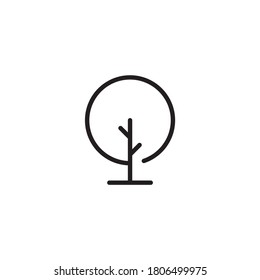 vectores de icono de línea de árbol