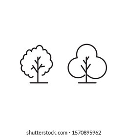 Tree line icon Vector Illustration design Logo template