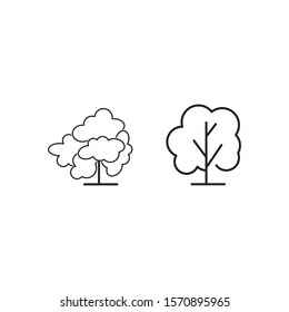Tree line icon Vector Illustration design Logo template