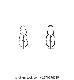 Tree line icon Vector Illustration design Logo template
