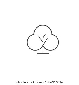 Tree line icon Vector Illustration design Logo template