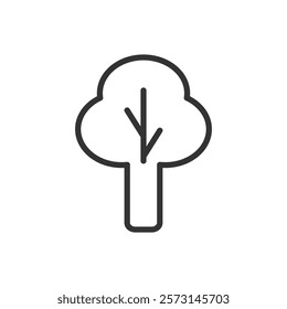 Tree line icon. Vector illustration