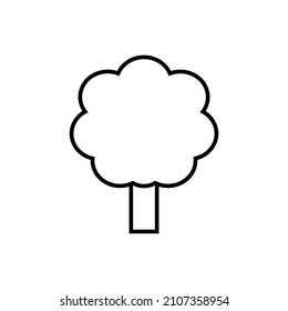 Tree line icon, vector outline logo isolated on white background