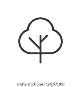 Tree line icon. Web symbol for web and apps. Sign design in outline style. Tree stroke object.