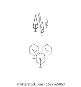 Tree Line Logo Template vector symbol nature