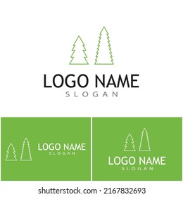 Tree Line Logo Template vector symbol nature