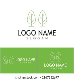 Tree Line Logo Template vector symbol nature
