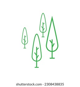 Tree Line Logo Template vector symbol nature