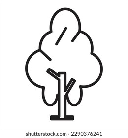 tree line new vector icon