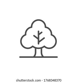 Tree line outline icon and plant sign