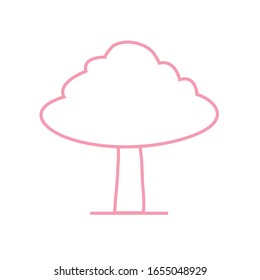 Tree line style icon design, Nature plant summer season environment natural and ecology theme Vector illustration