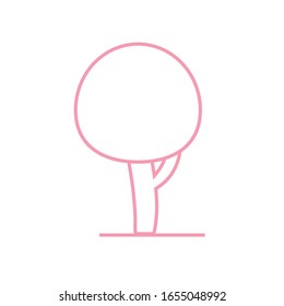 Tree line style icon design, Nature plant summer season environment natural and ecology theme Vector illustration