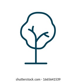 Tree line style icon design, Nature plant summer season environment natural and ecology theme Vector illustration
