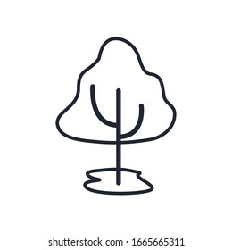 Tree line style icon design, Nature plant summer season environment natural and ecology theme Vector illustration