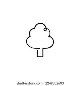 Tree Line Style Icon Design