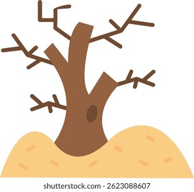 Tree Line vector Icon Design