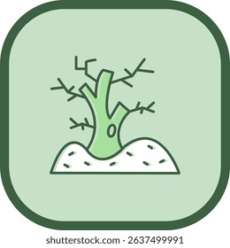 Tree Line vector Icon Design