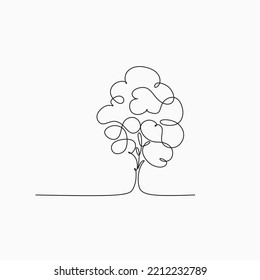 Tree line vector minimal art