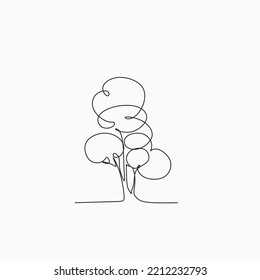 Tree line vector minimal art