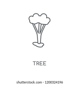 Tree linear icon. Tree concept stroke symbol design. Thin graphic elements vector illustration, outline pattern on a white background, eps 10.