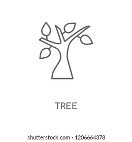 Tree linear icon. Tree concept stroke symbol design. Thin graphic elements vector illustration, outline pattern on a white background, eps 10.