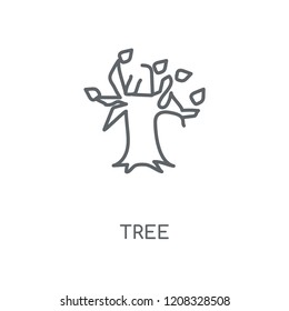 Tree linear icon. Tree concept stroke symbol design. Thin graphic elements vector illustration, outline pattern on a white background, eps 10.