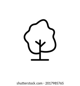 tree linear icon. Thin line design.