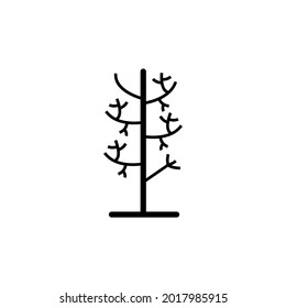 tree linear icon. Thin line design.