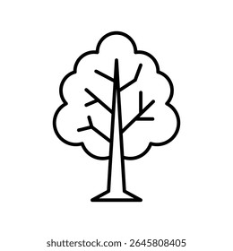 Tree Lineart Icon for eco-friendly projects and web design elements