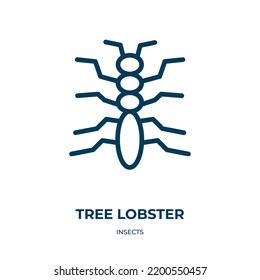Tree lobster icon. Linear vector illustration from insects collection. Outline tree lobster icon vector. Thin line symbol for use on web and mobile apps, logo, print media.