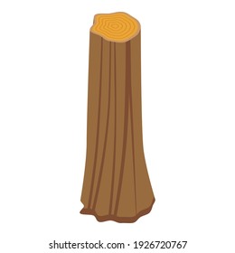 Tree log icon. Isometric of tree log vector icon for web design isolated on white background