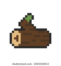 tree log pixel art for your needs 