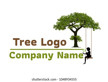 Tree Logo abstract design vector.eco concept.tree Realistic.