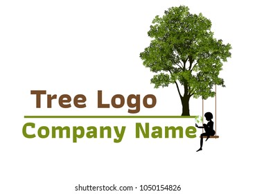 Tree Logo abstract design vector.eco concept.tree Realistic.