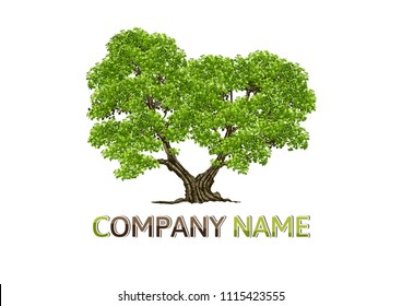 Tree Logo abstract design vector.eco concept.tree Realistic.