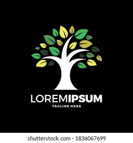 Tree Logo abstract design vector template
