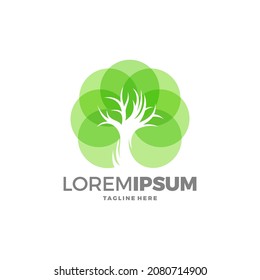 Tree Logo abstract design vector template
