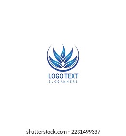 Plantilla de vector de diseño abstracto con logotipo de árbol. Icono de concepto de Logotipo de planta de roble orgánico.