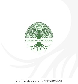 Tree logo. Abstract and modern illustration. Isolated vector. Great for emblem, monogram, invitation, flyer, menu, brochure, background, or any desired idea.