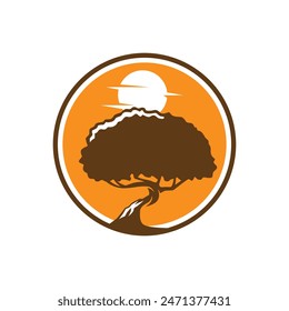 Logotipo de árbol símbolo abstracto naturaleza