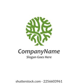 diseño vectorial abstracto del logotipo de árbol