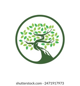 símbolo de Vector abstracto del logotipo del árbol